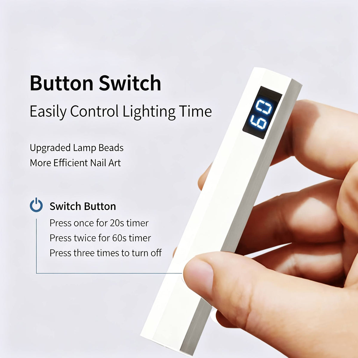 2-in-1 USB Rechargeable Nail Curing Lamp