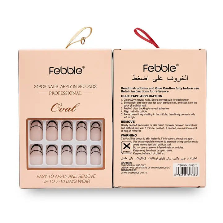 Febble - Oval Classic French Line Press-On Nails