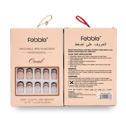 Febble - Oval Classic French Line Press-On Nails