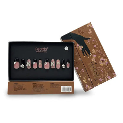 Febble - Wing Butterfly Noir Nails