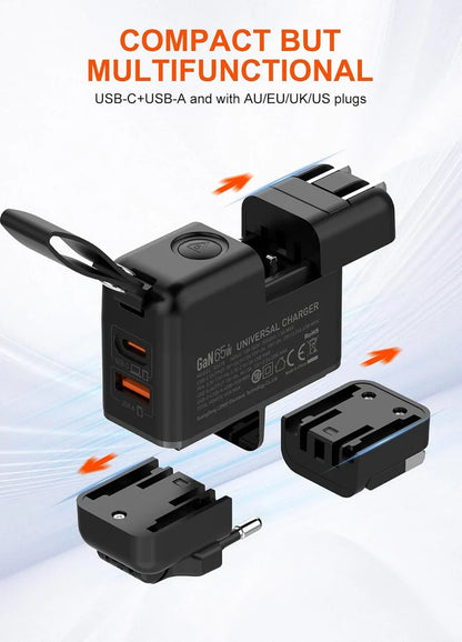 65W Fast Dual Port GaN Charger