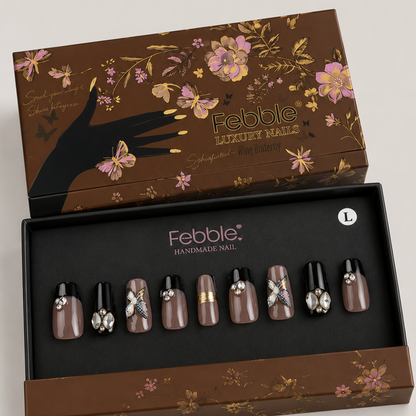 Febble - Wing Butterfly Noir Nails