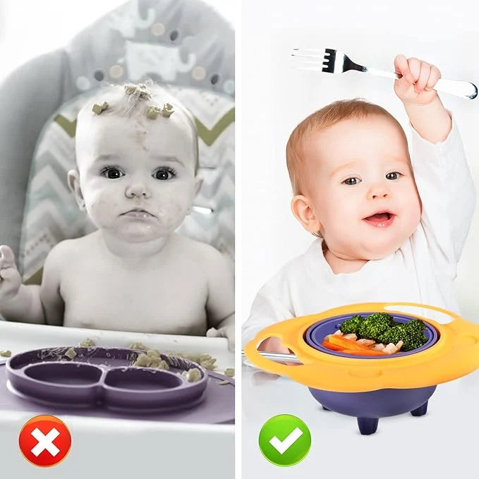Baby Spill Proof 360° Rotating Snack Bowl