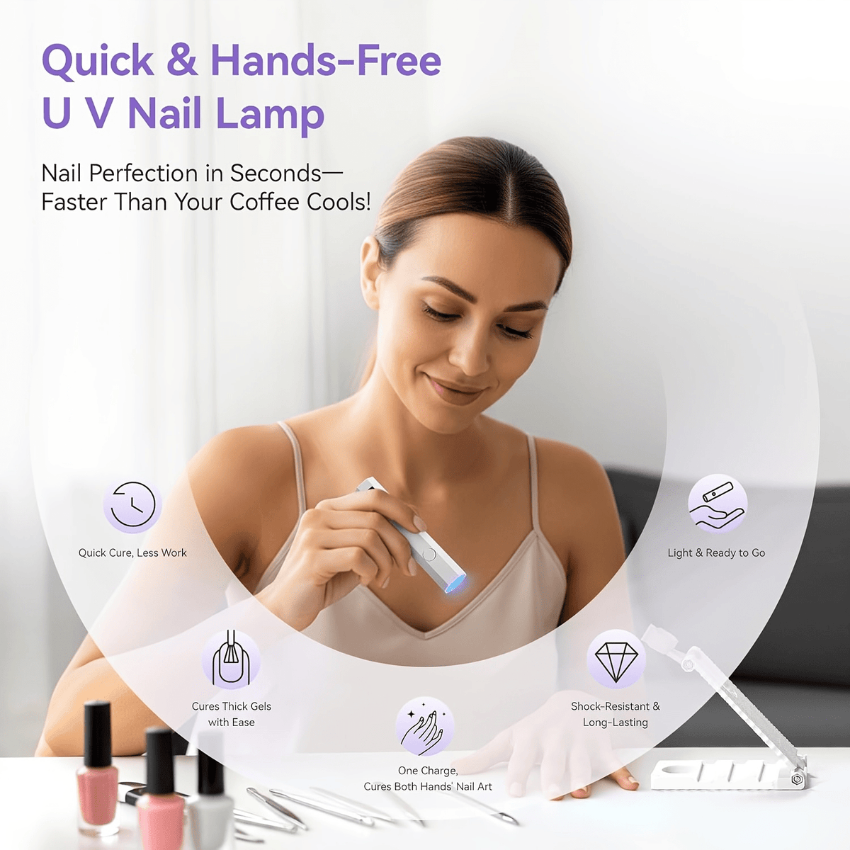 2-in-1 USB Rechargeable Nail Curing Lamp