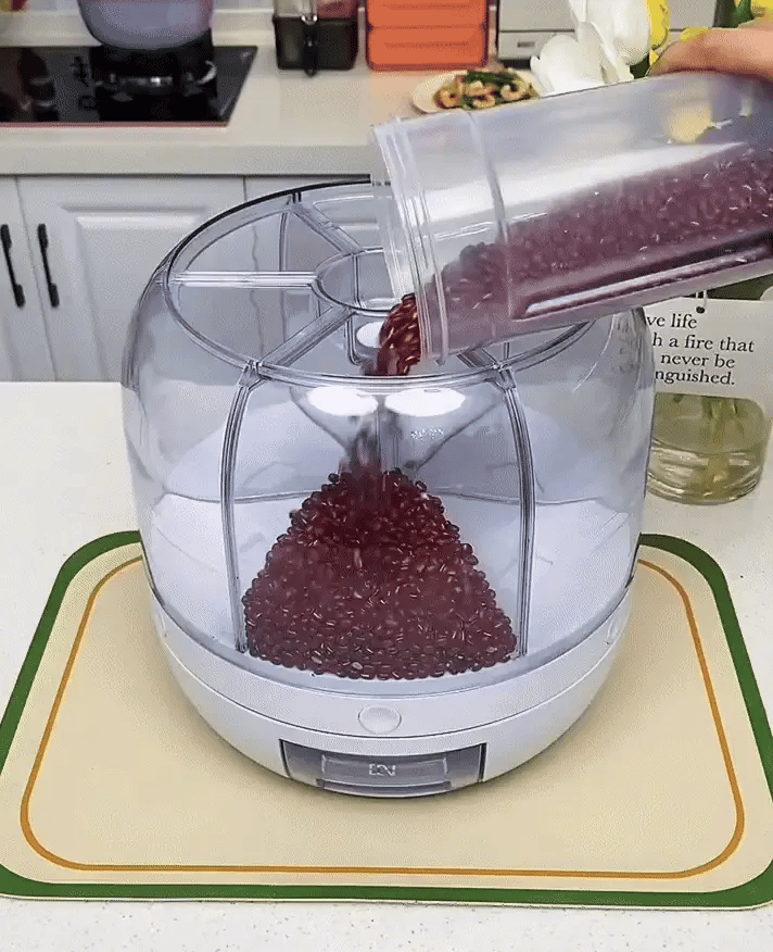 Rotating Rice Grain Storage Dispenser Container