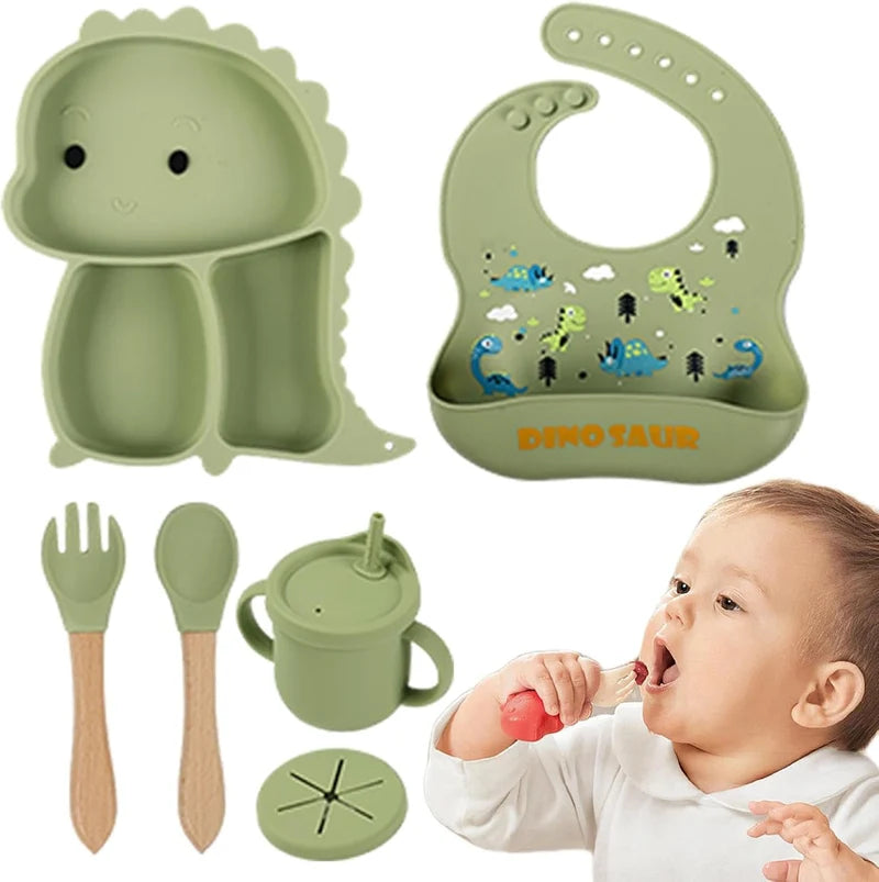Silicone Baby Feeding Set Toddler Tableware