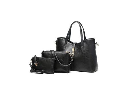 Women's 3-Piece Leather Handbag Set