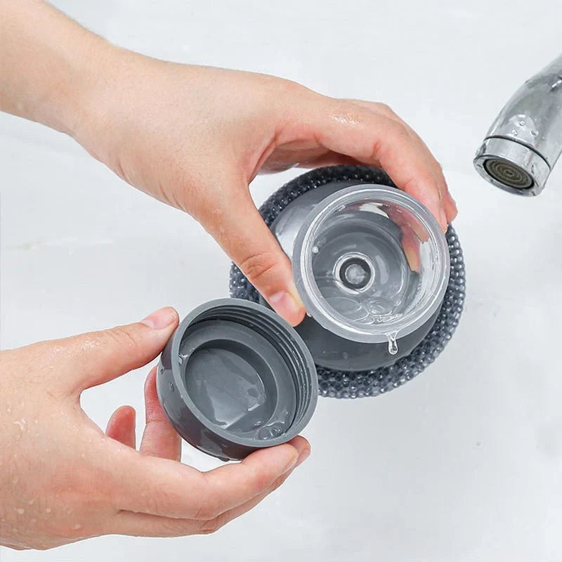 Soap Dispenser Dish Scrub Brush Cleaner