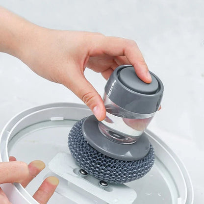 Soap Dispenser Dish Scrub Brush Cleaner