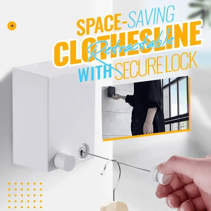 Retractable Wall Mounted Clothesline For Space Saving
