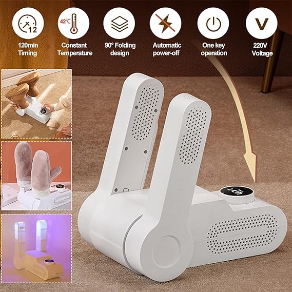 Electric Folding Shoe Dryer 45°C Timer