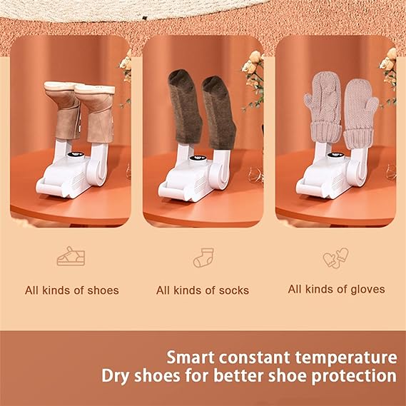 Electric Folding Shoe Dryer 45°C Timer