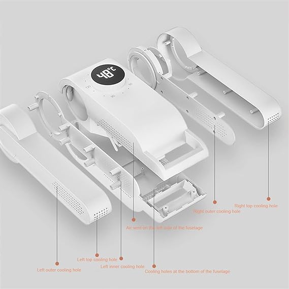 Electric Folding Shoe Dryer 45°C Timer