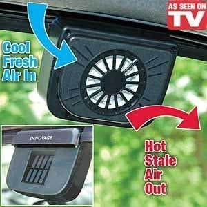 Solar Car Cooler Ventilation Fan ABS Exhaust