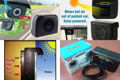 Solar Car Cooler Ventilation Fan ABS Exhaust