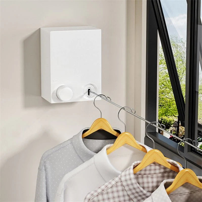 Retractable Wall Mounted Clothesline For Space Saving