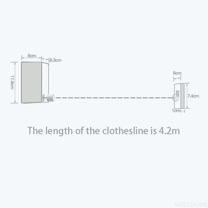 Retractable Wall Mounted Clothesline For Space Saving